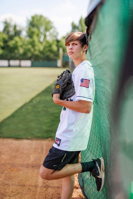 Senior Picture Photographers Near Me Baseball Location - Elles Photography Studio