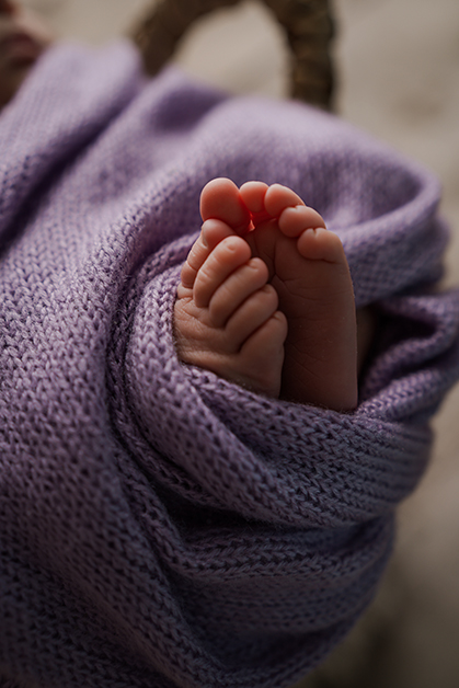 Photo Session for Newborn Toes Closeup